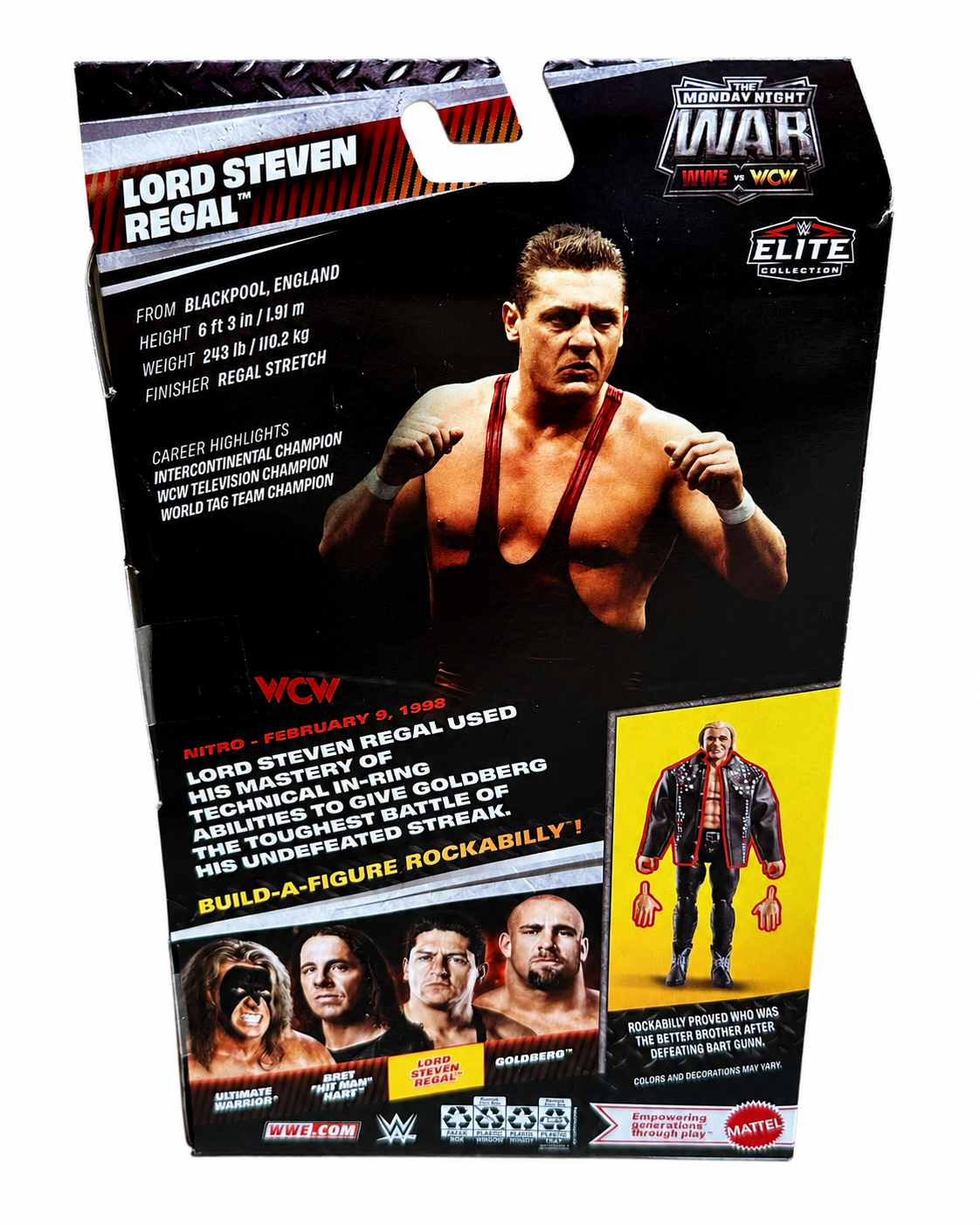 WWE Elite Monday Night War Series 12 LORD STEVEN REGAL Action Figure w/ BAF