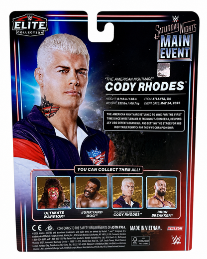 WWE Elite Saturday Nights Main Event (Series 2) CODY RHODES Action Figure