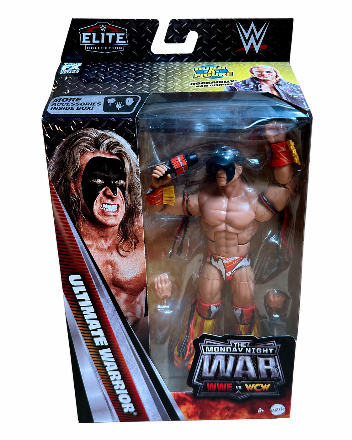 WWE Elite Monday Night War Series 12 ULTIMATE WARRIOR Action Figure w/ BAF