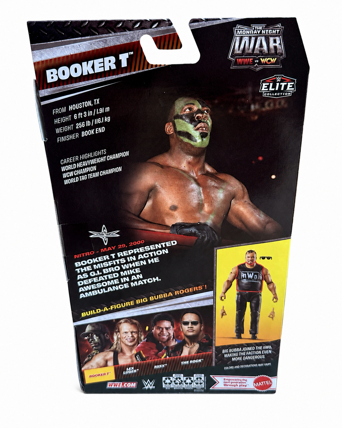 WWE Elite Monday Night War Series 9 BOOKER T G.I. BRO Camo Action Figure w/ BAF