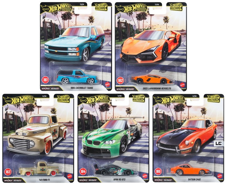 Hot Wheels 2026 Premium Boulevard #161-165 K Mix - Complete Set of 5