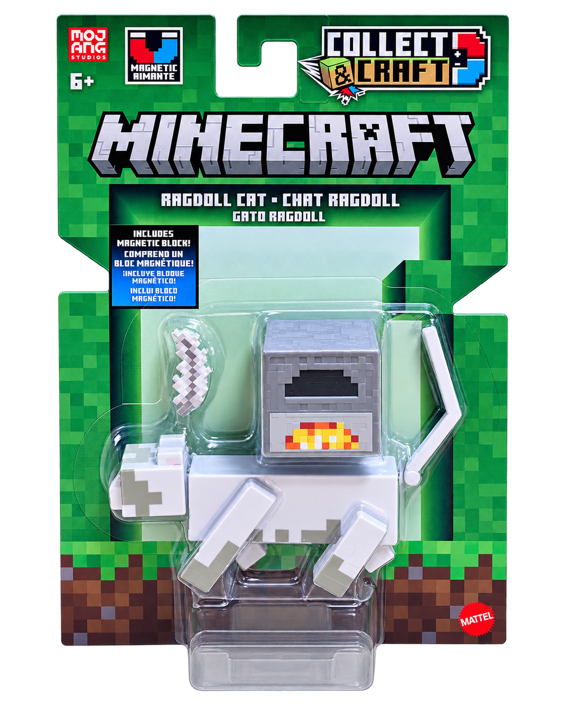 Mattel Minecraft 2026 Collect & Craft Ragdoll Cat 3.25-Inch Figure