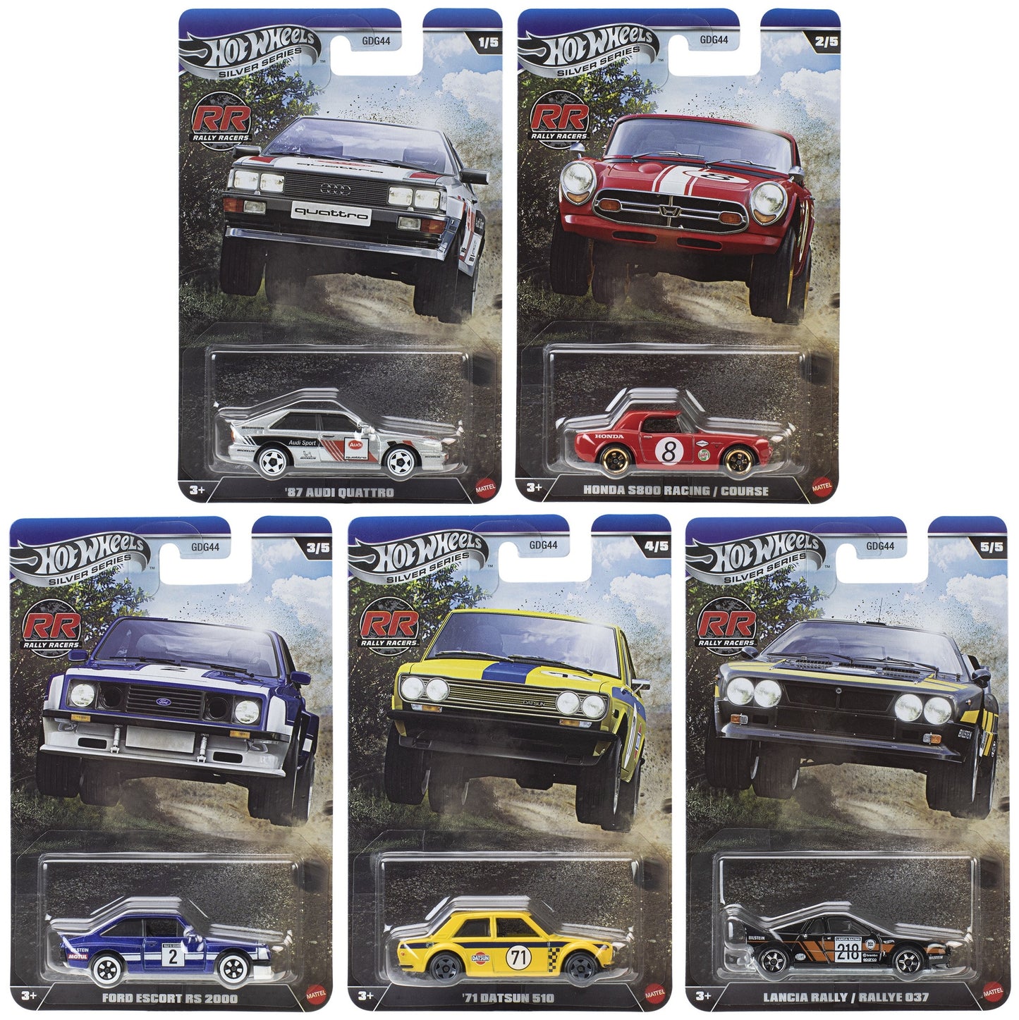 Hot Wheels Silver Series 2026 Rally Racers Complete Set of 5