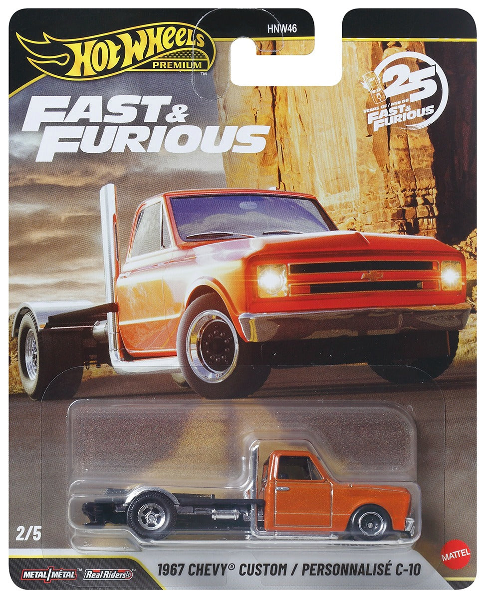 Hot Wheels 2026 Premium Fast & Furious 25th Anniversary Set of 5 Cars HNW46-956P