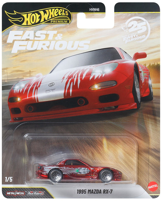 Hot Wheels 2026 Premium Fast & Furious 25th Anniversary Set of 5 Cars HNW46-956P