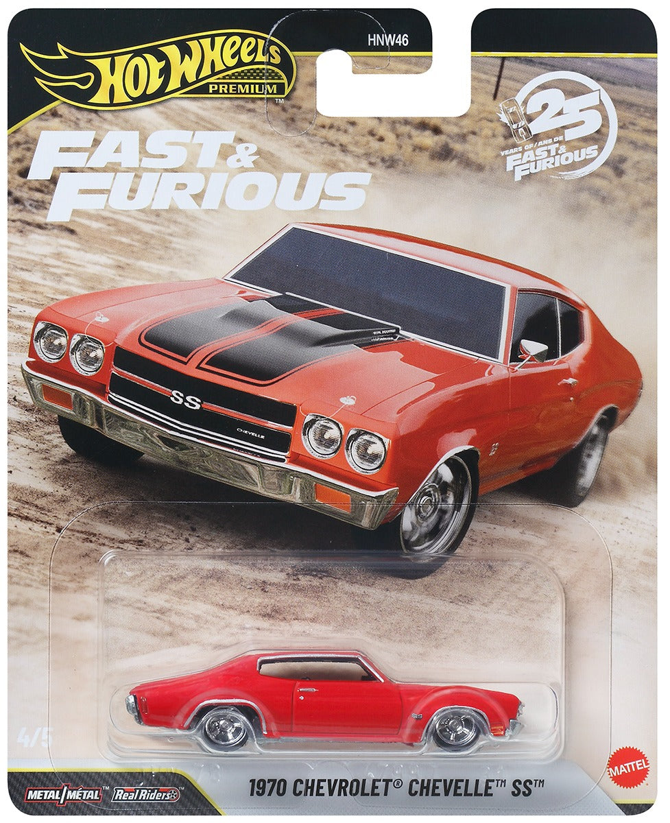 Hot Wheels 2026 Premium Fast & Furious 25th Anniversary Set of 5 Cars HNW46-956P